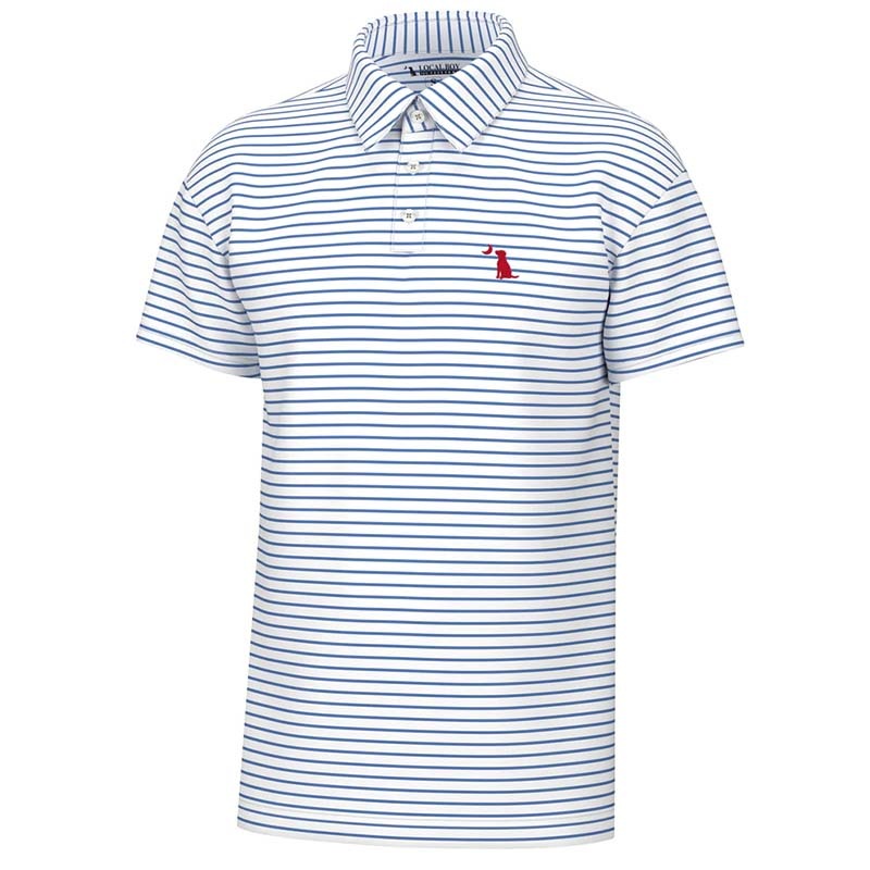 Edisto Stripe Polo|Coral|Marina|Plum|S|M|L|XL|XXL