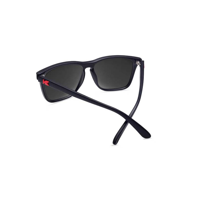 Men’s Knockaround Fast Lanes Sunglasses  in Matte Black and Red Sunset