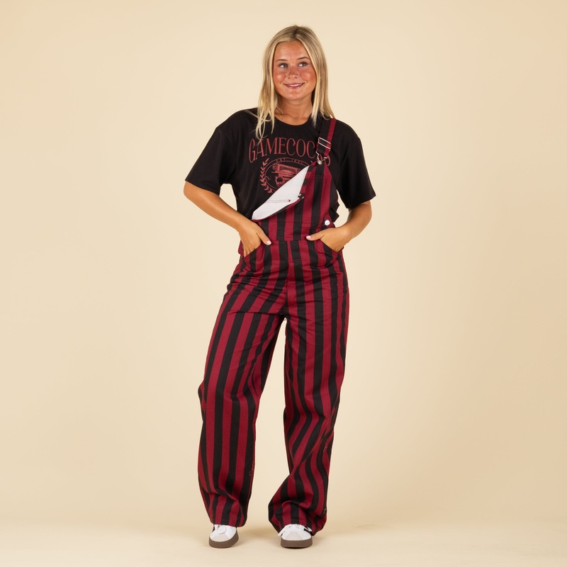 Garnet and Black Overall Bibs|XS|S|M|L|XL|XXL
