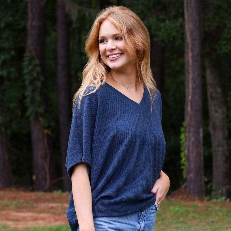 Textured Cocoon Top|Navy|Magenta|Taupe|Black|S|M|L|XL