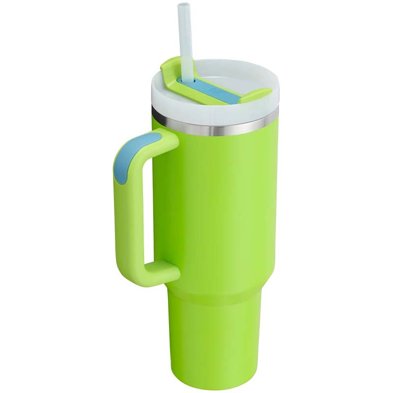 The 40oz Quencher H2.0 Flowstate Tumbler in Bright Lime