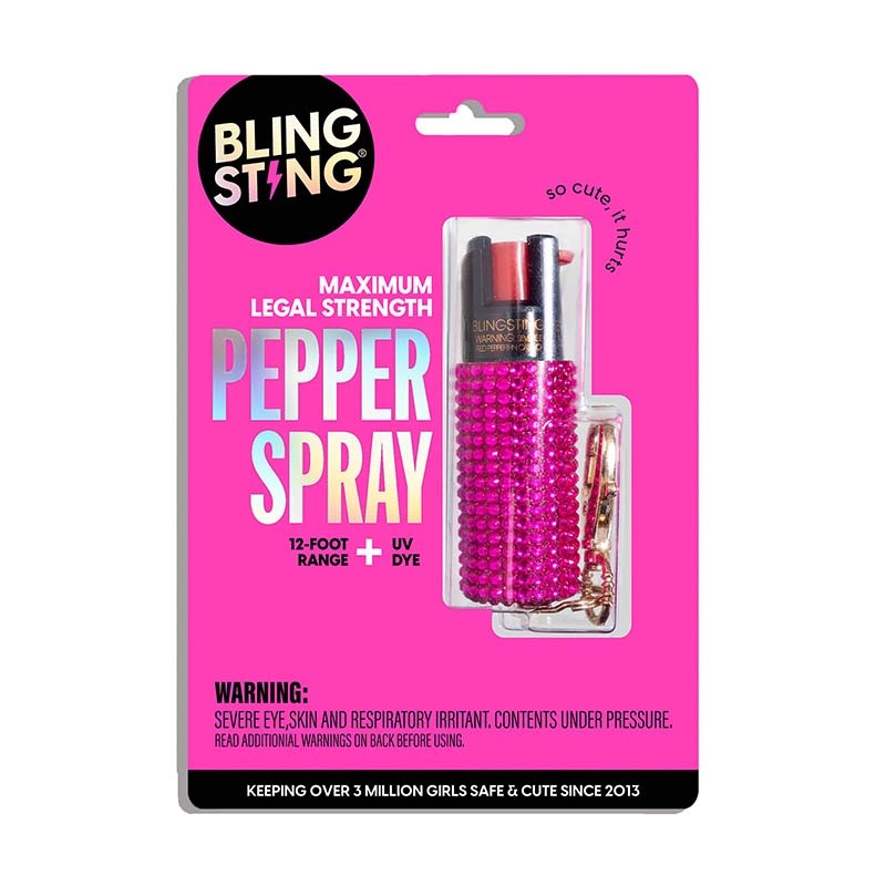 Diamond Studded Pepper Spray in Pink