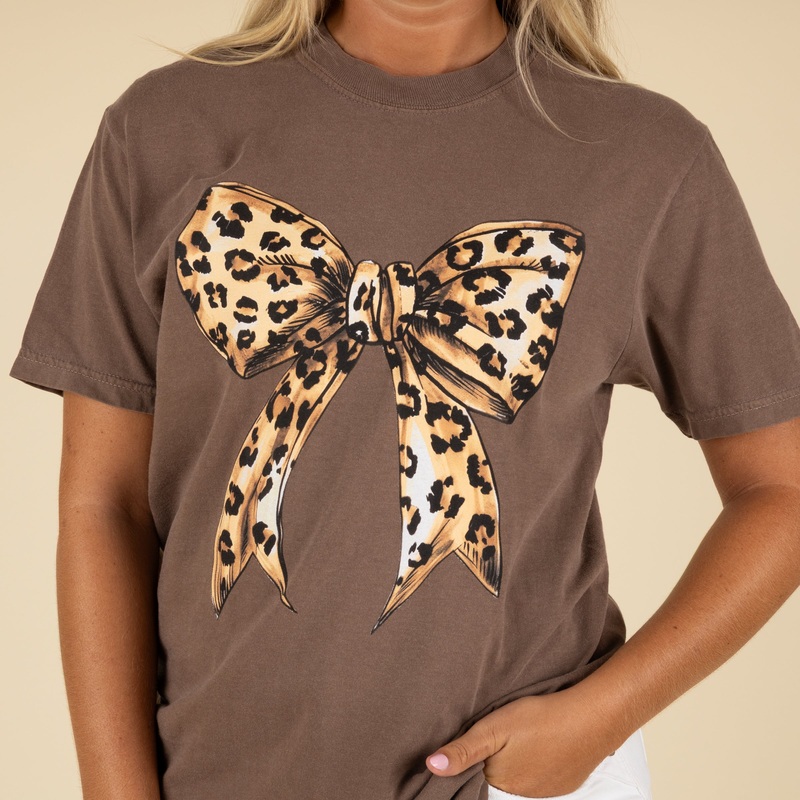 Cheetah Bow Short Sleeve T-Shirt