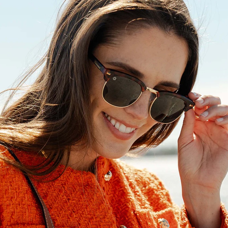 Knockaround Brooklines Sunglasses in Matte Tortoise Shell and Gold