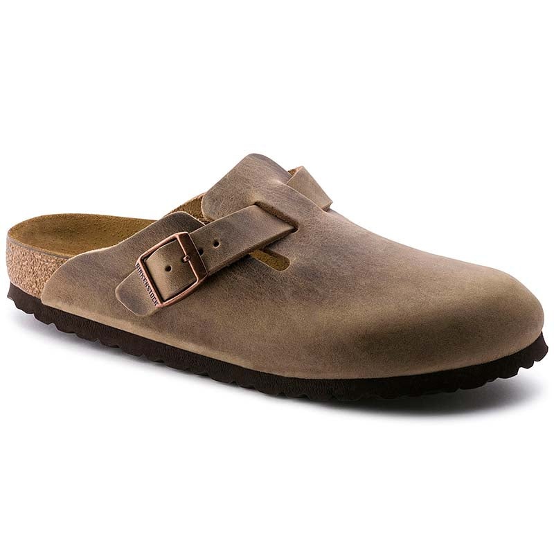 Women’s Boston Oiled Leather Slip On Shoes in Tobacco
