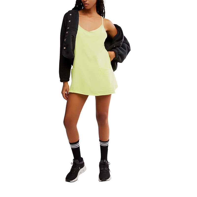 FP Movement Hot Shot Mini Dress in Sour Citrus