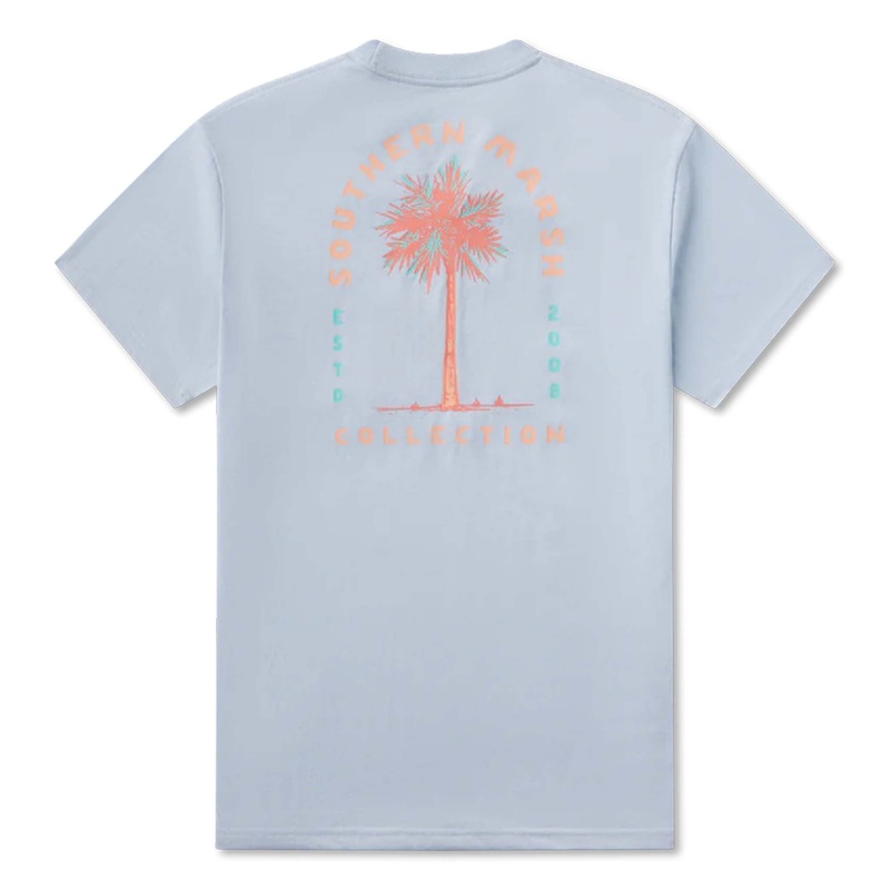 SEAWASH Palmetto Arch Short Sleeve T-Shirt in Mist Blue