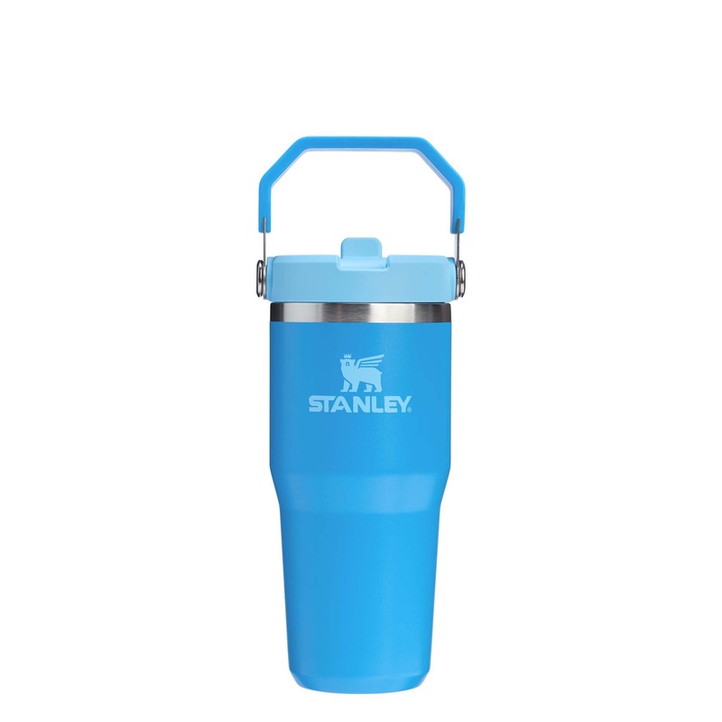 The 14oz IceFlow Flip Straw in Azure
