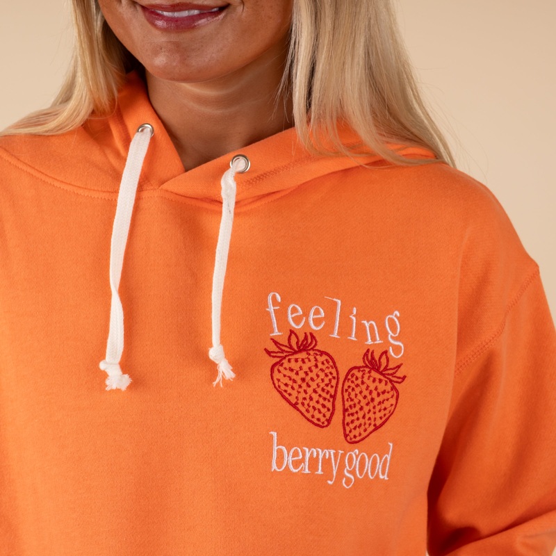 Embroidered Berry Hoodie|S|M|L|XL|XXL