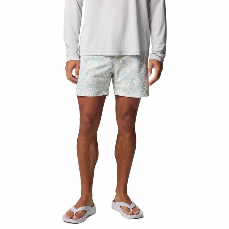 Men’s PFG Rambler 6 Printed Swim Shorts in Lemon Wash Marlin Palms