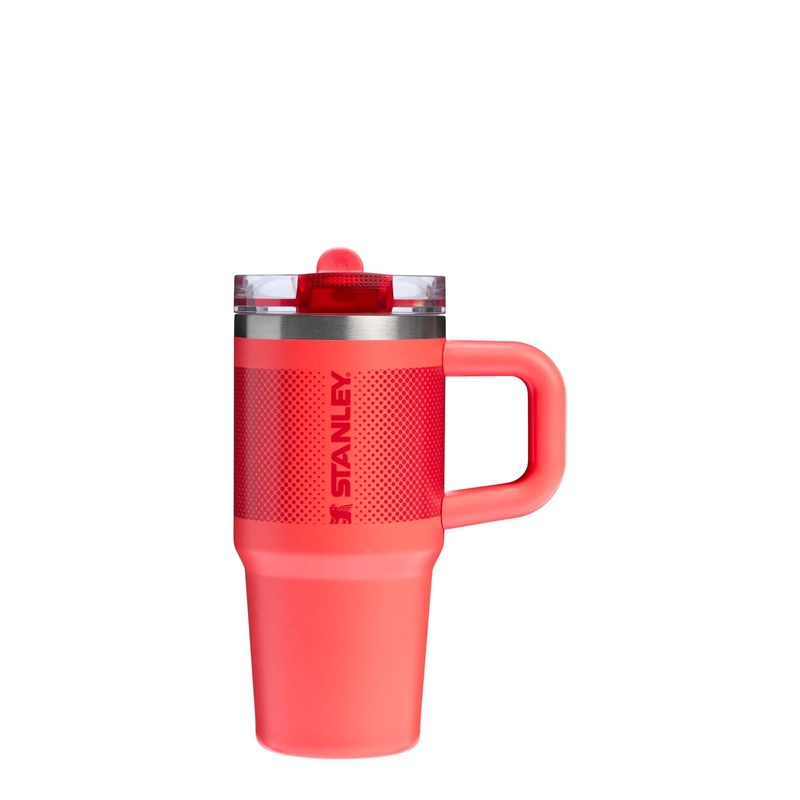 The 14oz The Quencher ProTour Flip Straw Tumbler in Hot Coral