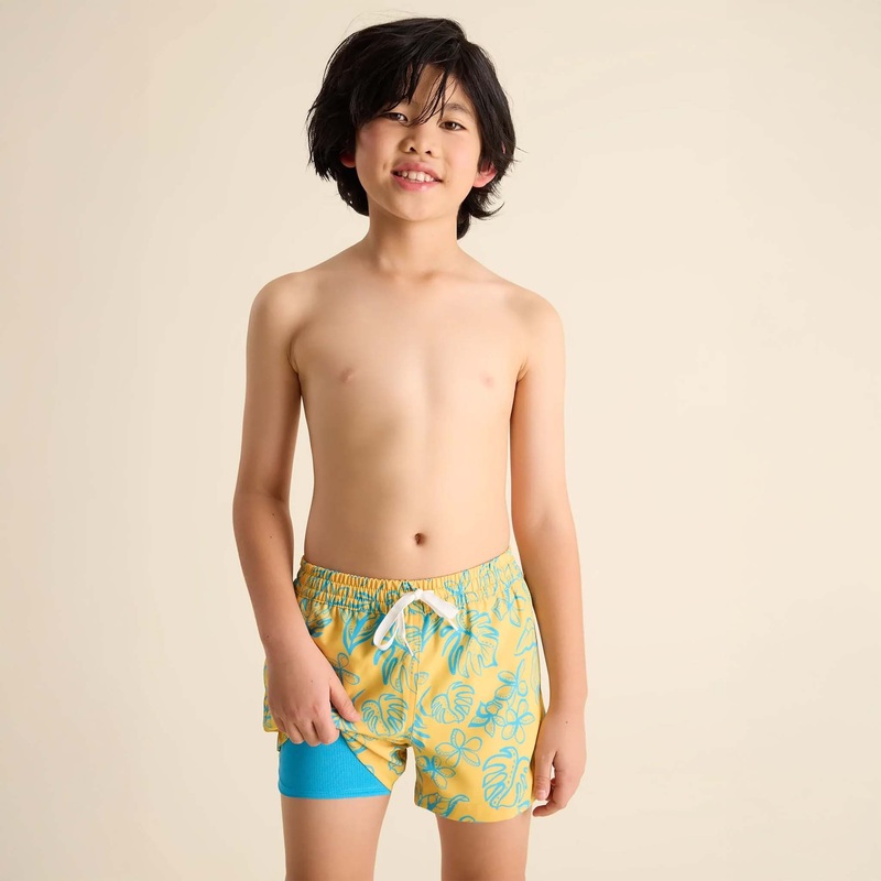 Youth Floral Explorer Lined Swim Shorts