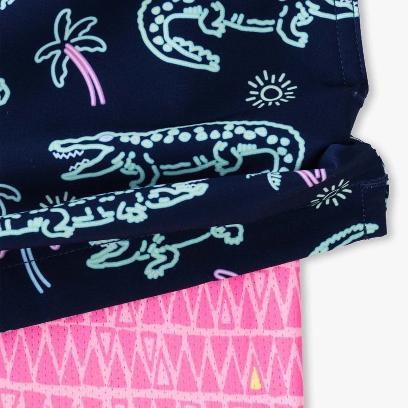 Youth Neon Glades Lined Swim Shorts