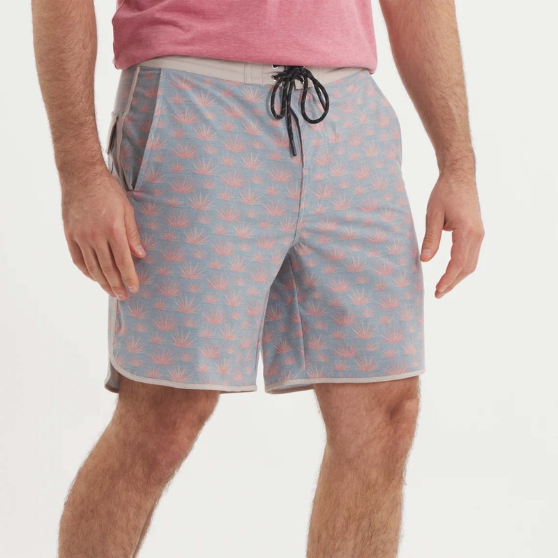 Men’s Brazos Beach Shorts|Light Blue & Washed Red|Slate & Mint|S|M|L|XL|XXL