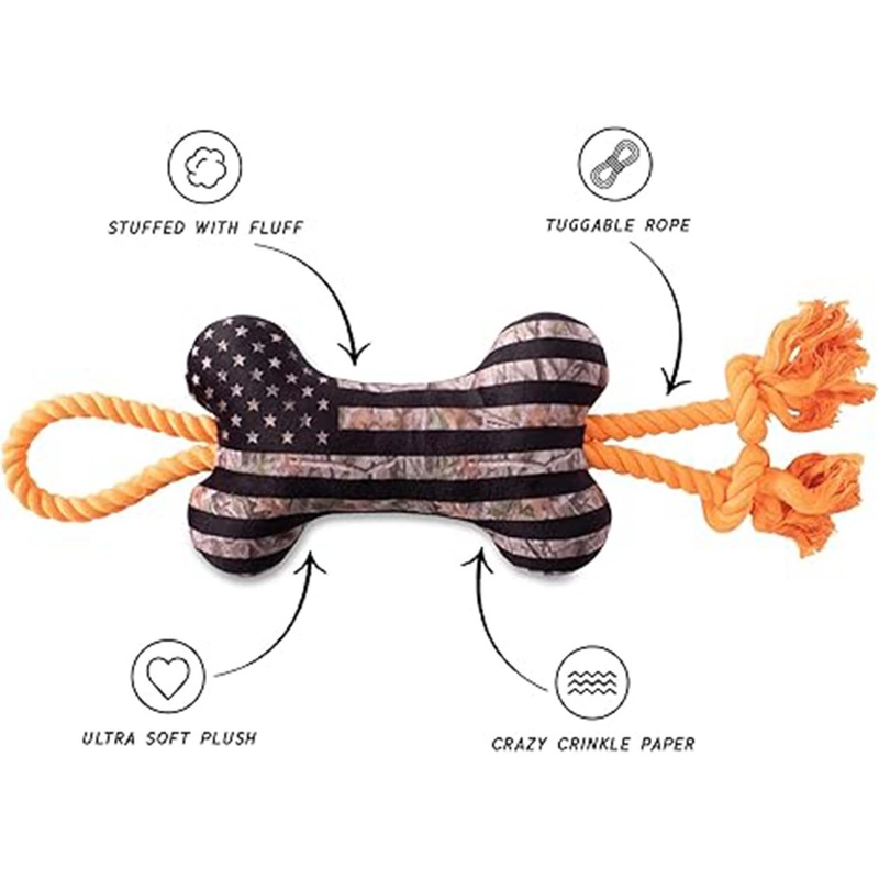 Camo American Flag Dog Toy