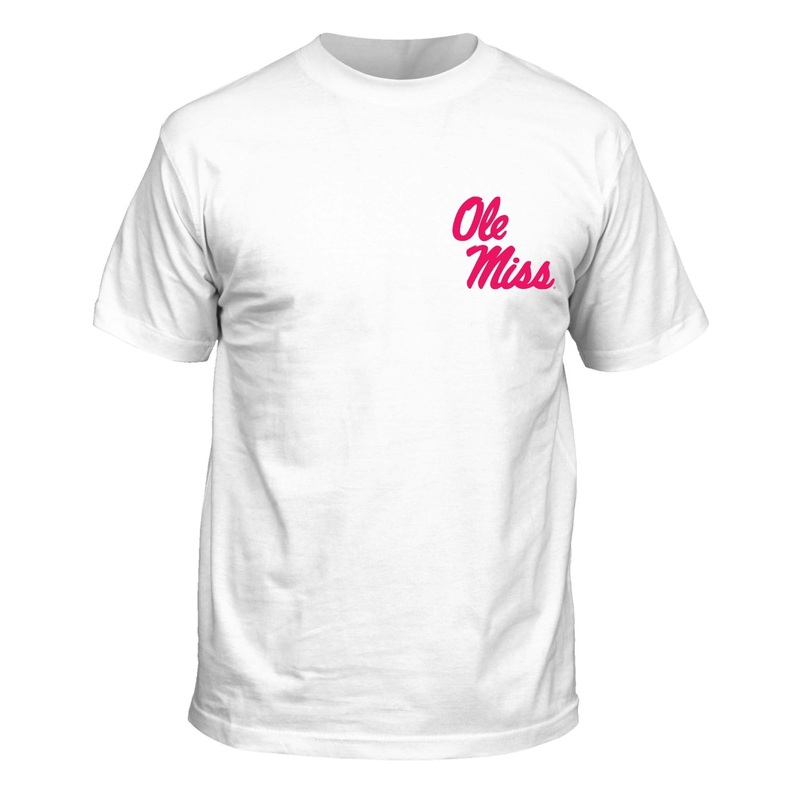 Ole Miss Flowers Short Sleeve T-Shirt in White