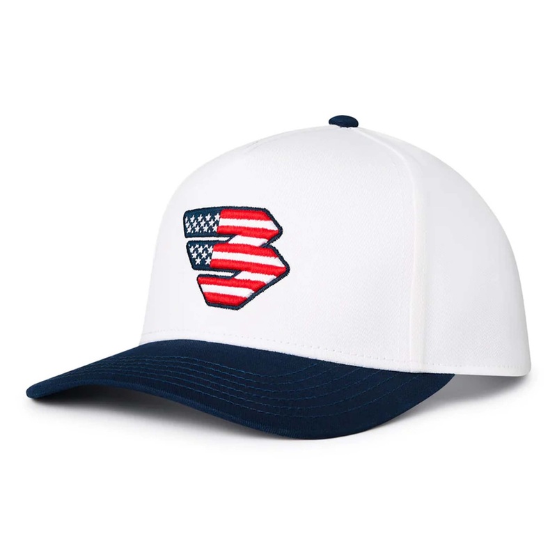 Patriotic 2 Tone Flying B Logo Trucker Hat
