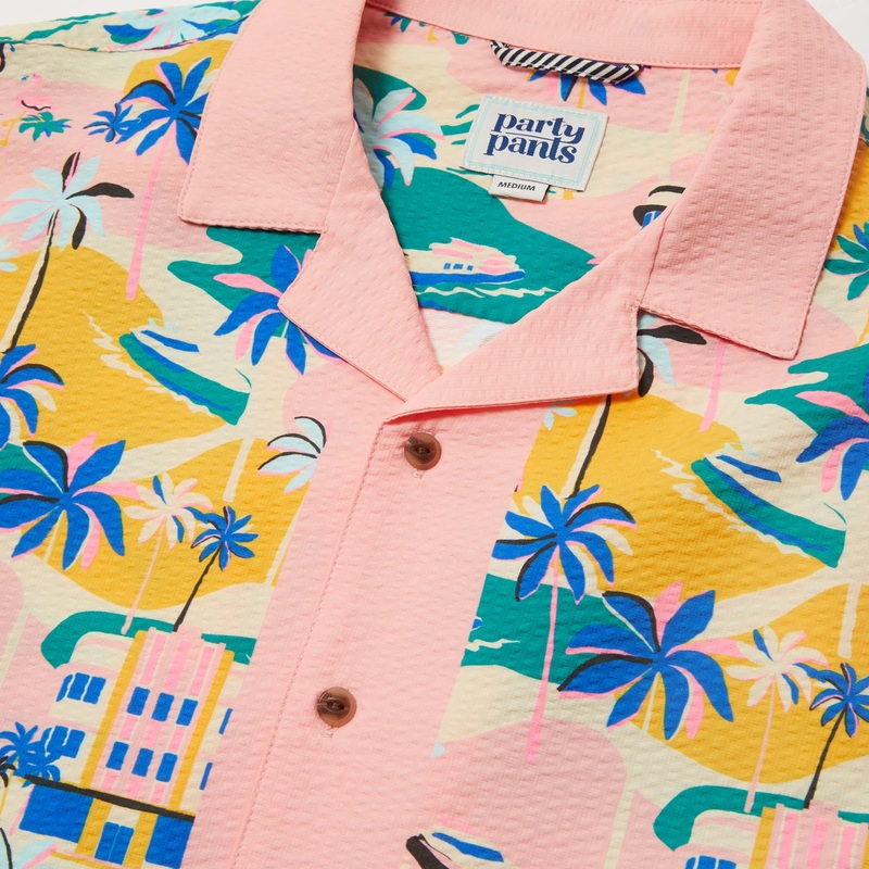 Booze Cruise Button Down Cabana Shirt