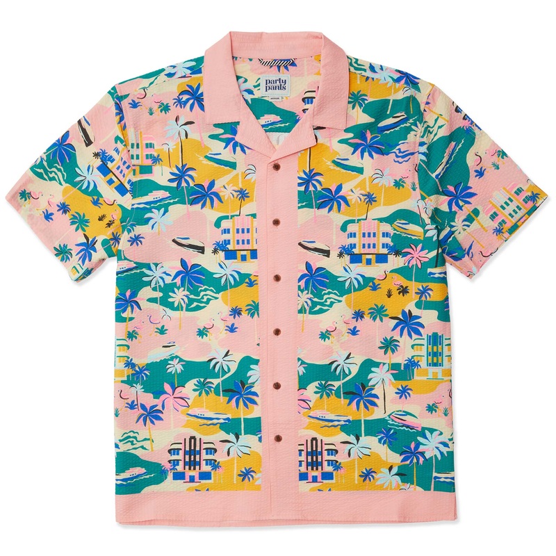 Booze Cruise Button Down Cabana Shirt
