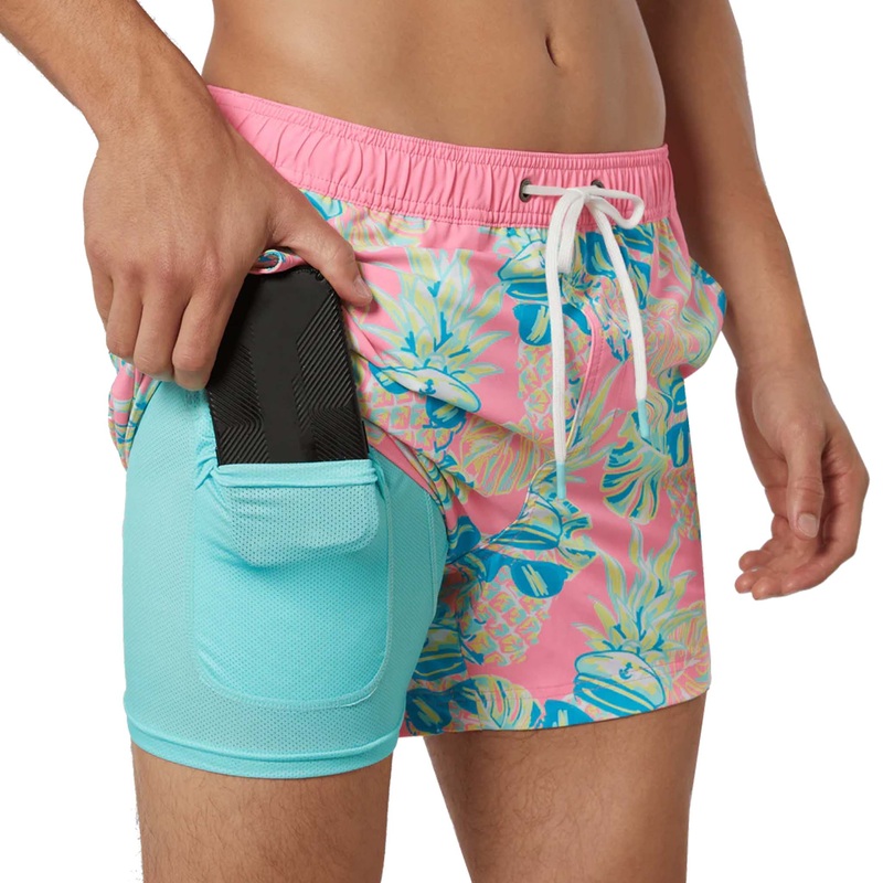Captain Ron Pink 5 Game Changer Lined Swim Shorts