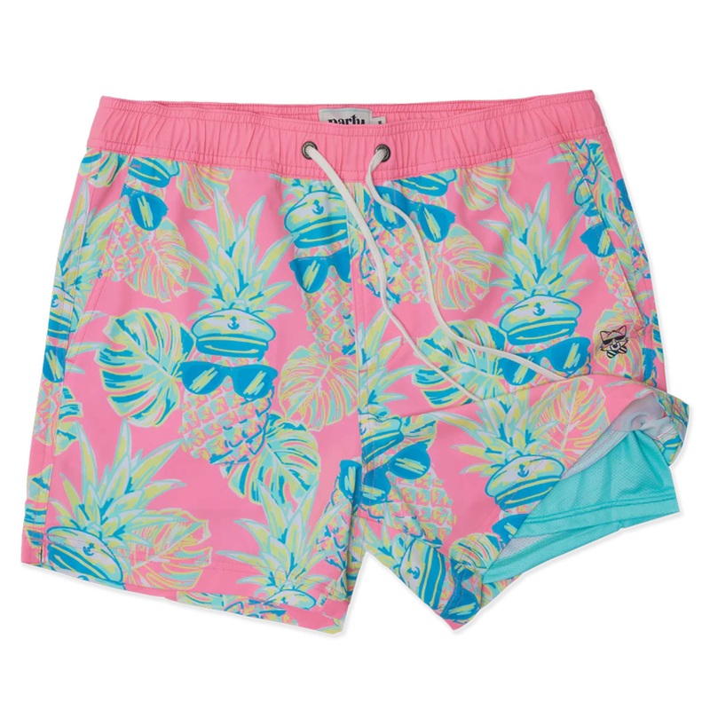 Captain Ron Pink 5 Game Changer Lined Swim Shorts