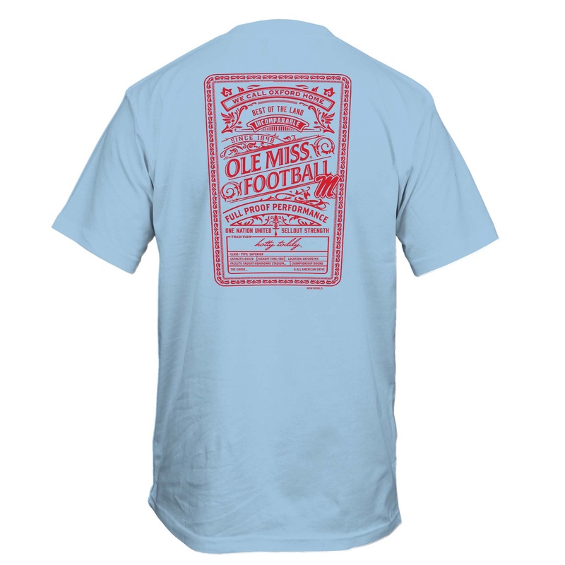 Ole Miss Mascot Sketch Short Sleeve T-Shirt