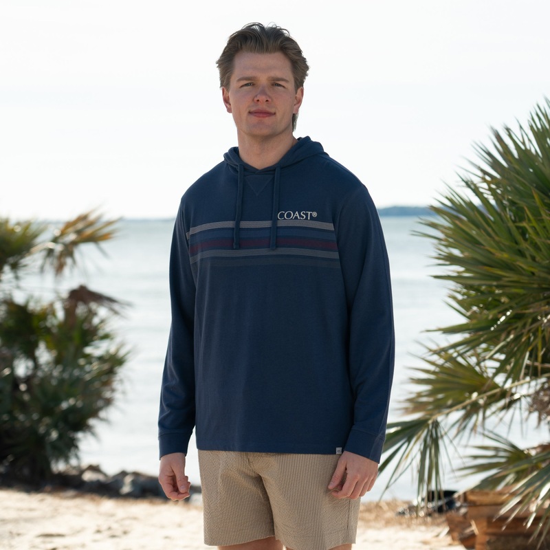 Baja Long Sleeve Pullover in Slate Blue