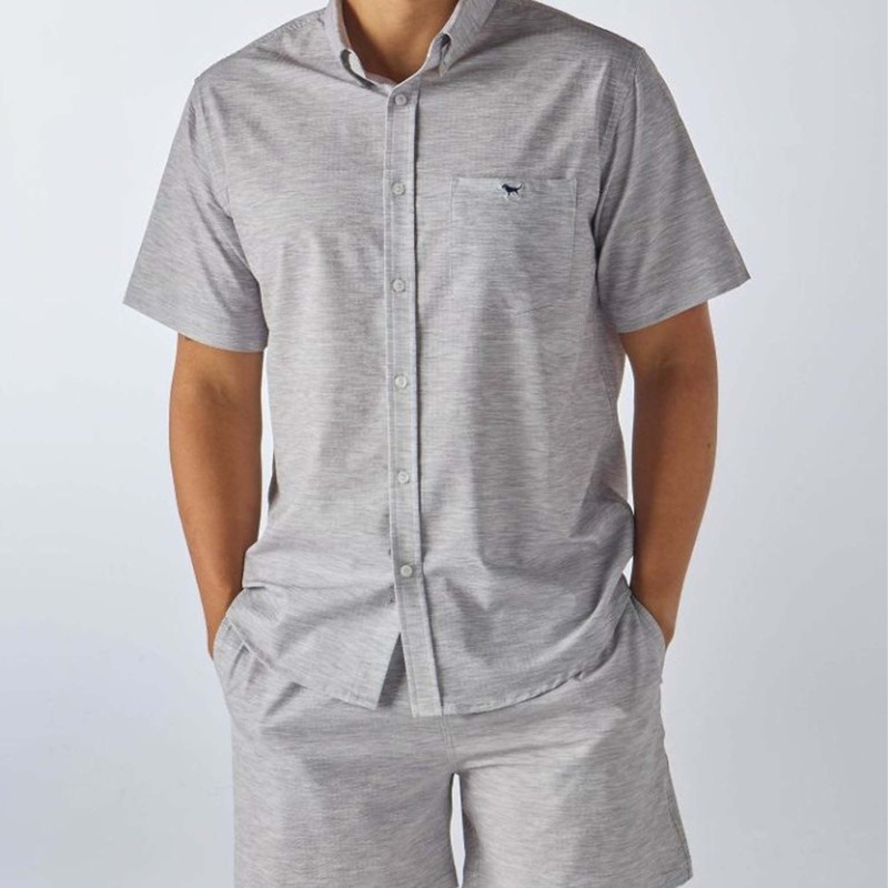 Men’s Seersucker Shorts in Grey