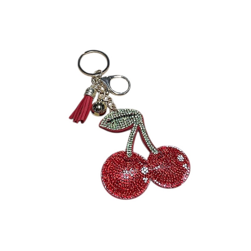 Crystal Bag Charm|Cherry|Cola|Silverbow