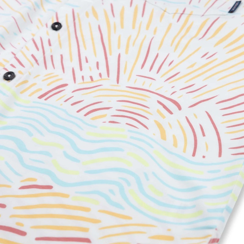 Men’s Sun Burst Short Sleeve Button Down