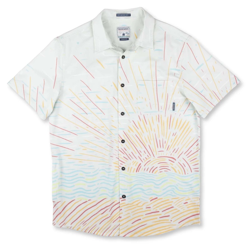 Men’s Sun Burst Short Sleeve Button Down