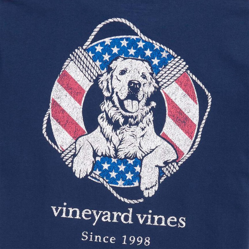 USA Dog in Life Ring Short Sleeve T-Shirt