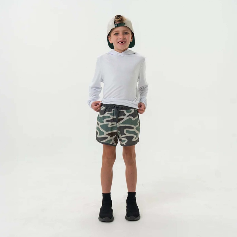 Youth Swim Trunk in Jumbo Retro Duck Camo