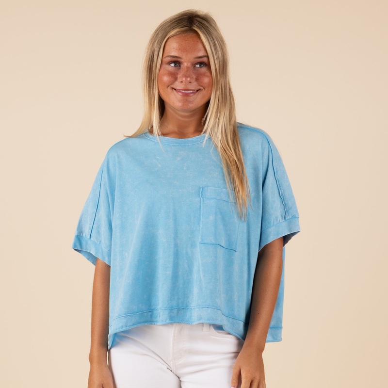 Boxy Pocket Short Sleeve Crop Top