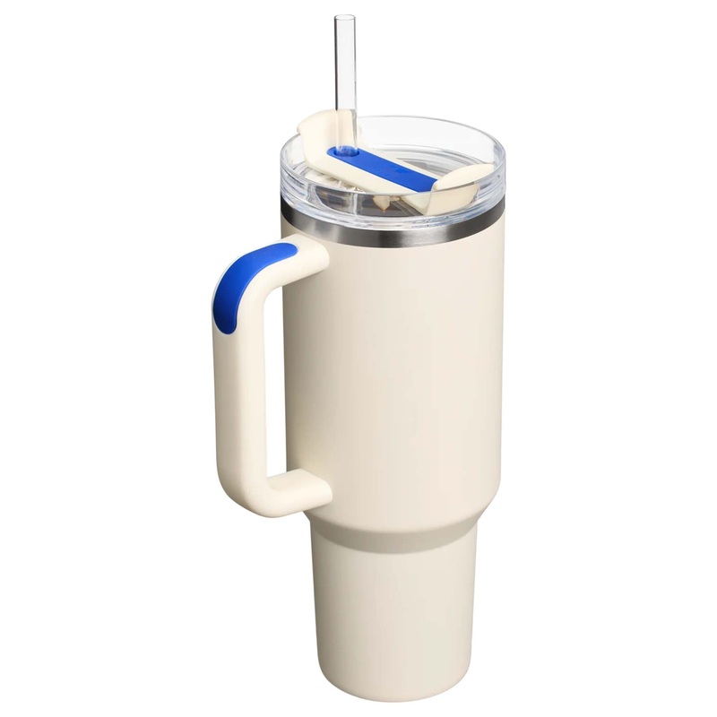 The 40oz Quencher H2.0 Flowstate Tumbler In Cream Royal