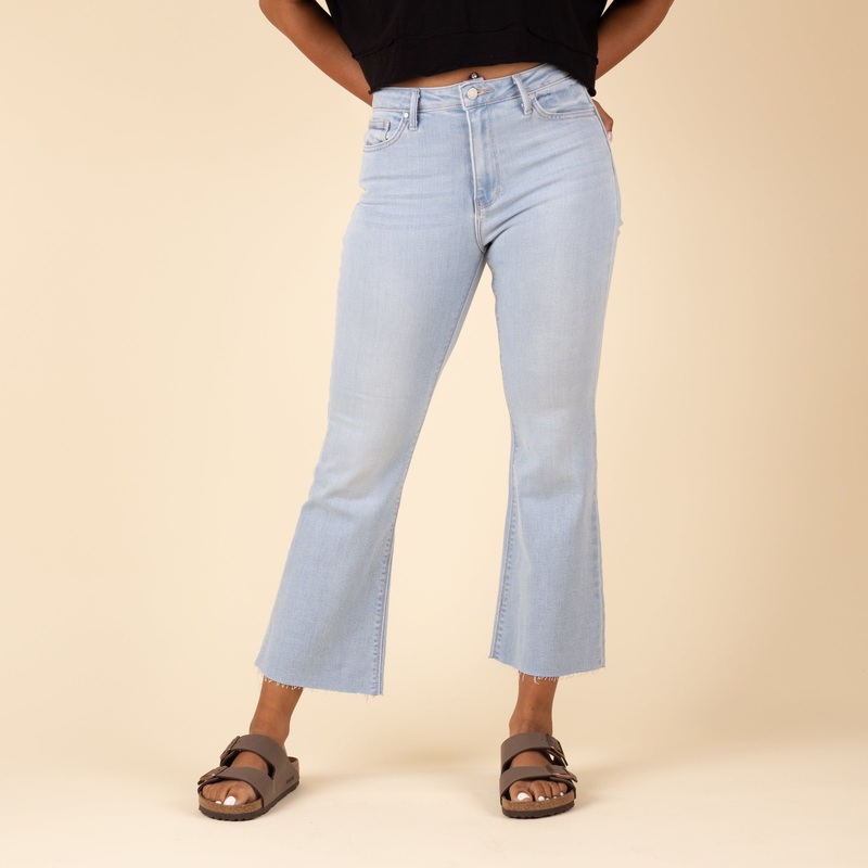 Tonal Crop Flare in Light Wash