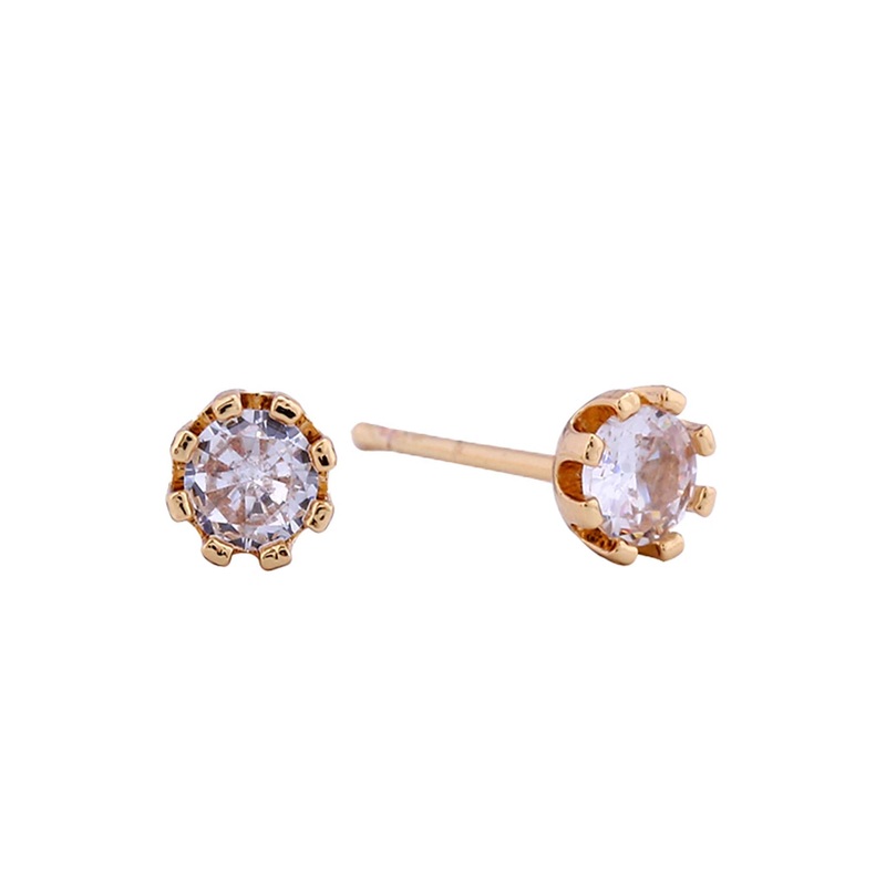 Diamond Gold Stud Earrings