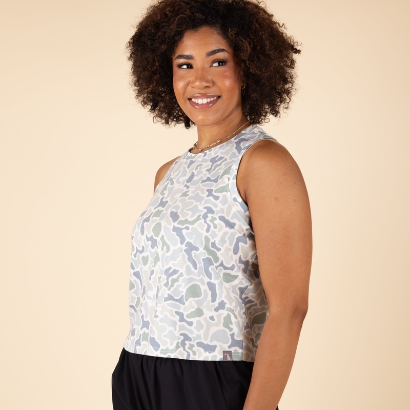 Local Girl Muscle Tank in Localflage Coast Camo