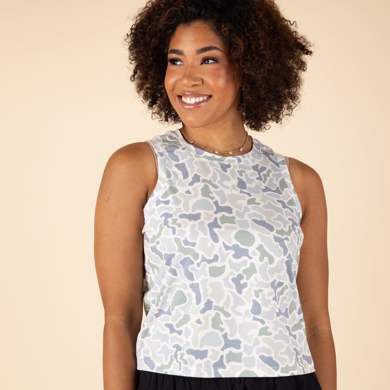 Local Girl Muscle Tank in Localflage Coast Camo