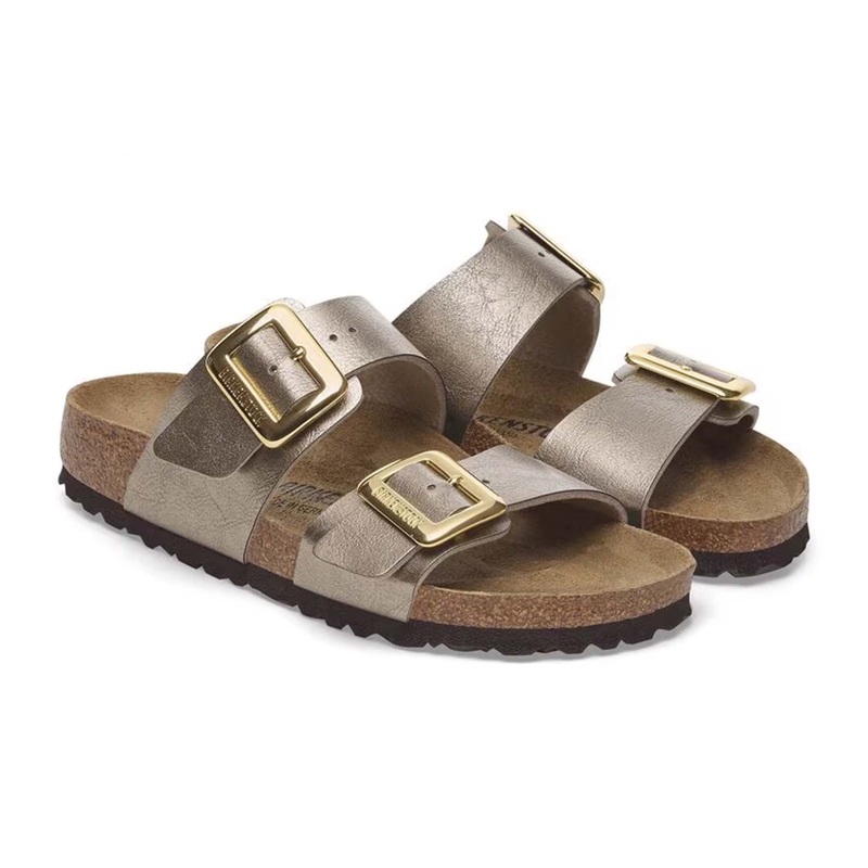 Sydney Luxe Buckle Sandals in Taupe