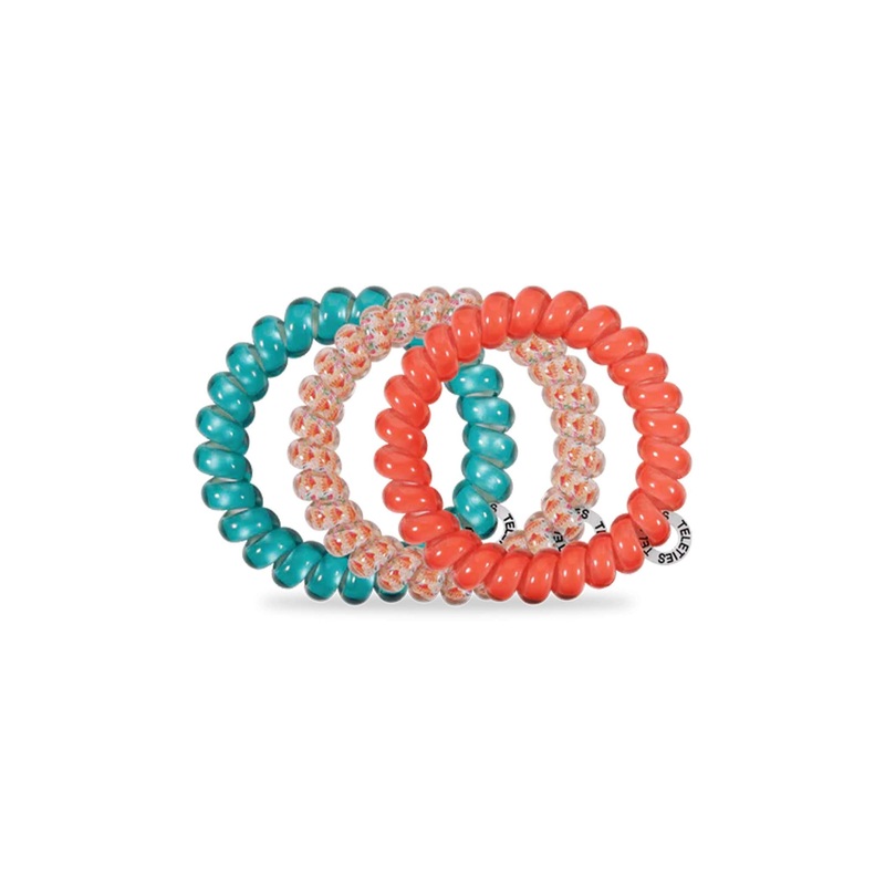 Coral Craze Large Hair Tie 3 Pack