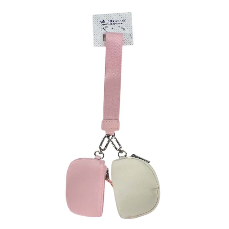 Duel Wristlet Keychain|Mint/White|Light Pink/Hot Pink|Light Pink/White