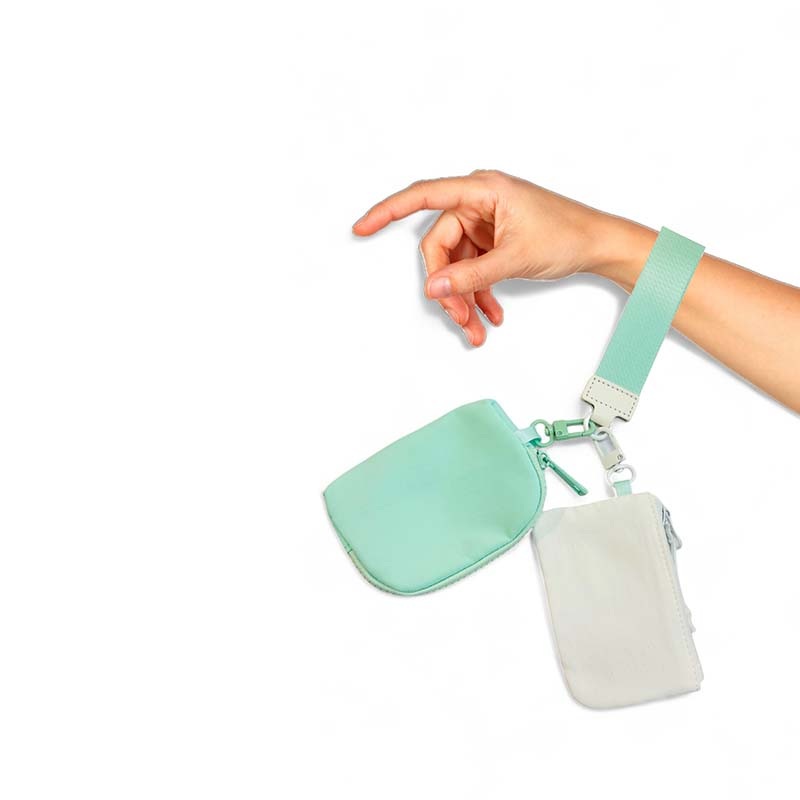 Duel Wristlet Keychain|Mint/White|Light Pink/Hot Pink|Light Pink/White