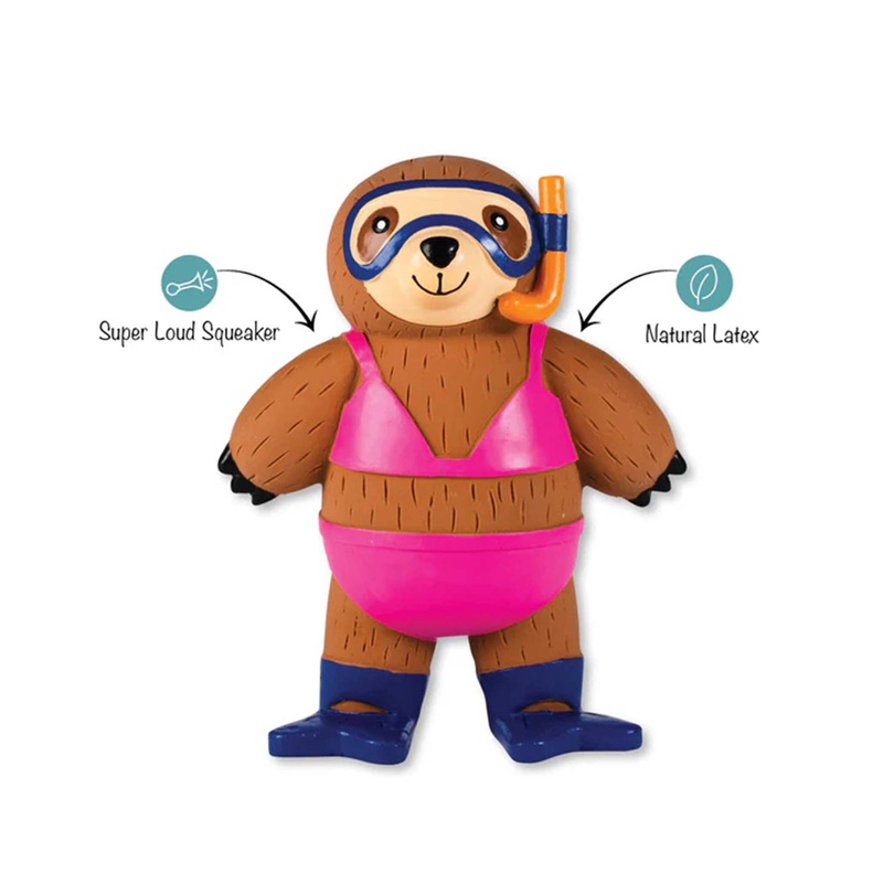 Snorkel Sloth Dog Toy