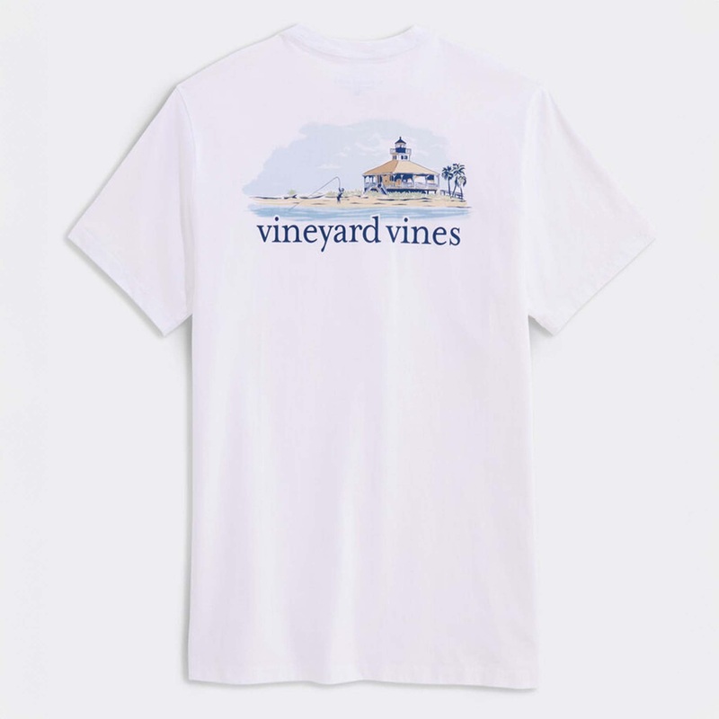 Gasparilla Painted Short Sleeve T-Shirt In White Cap