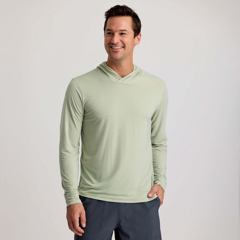 Long Sleeve Elevate Lightweight Hoodie in Desert Sage