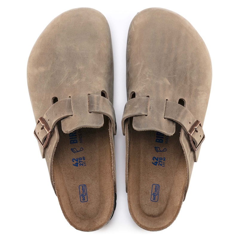 Boston Suede Leather Soft Footbed Slip On Shoes in Tobacco
