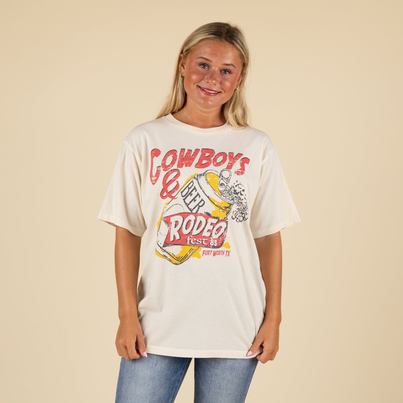 Cowboys and Beer Rodeo Short Sleeve T-Shirt