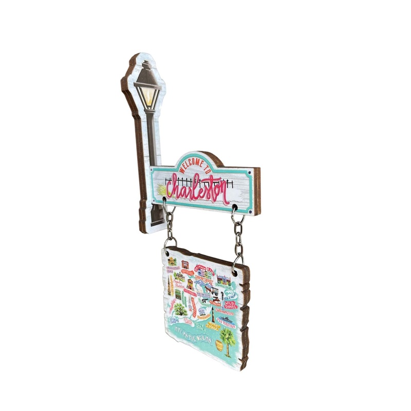 Charleston Collage Lamp Post Magnet