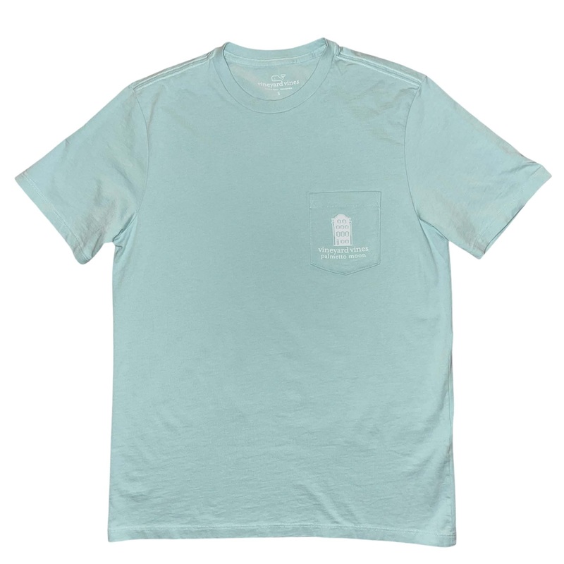 Charleston Skyline Short Sleeve T-Shirt In Aqua Haze